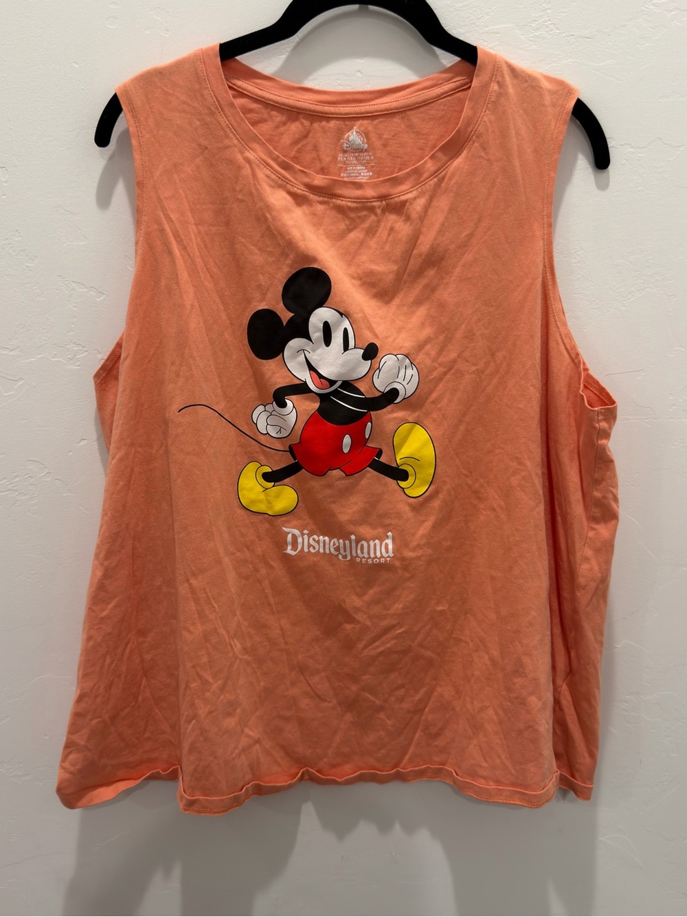 Disney Orange Mickey Mouse Muscle Tee